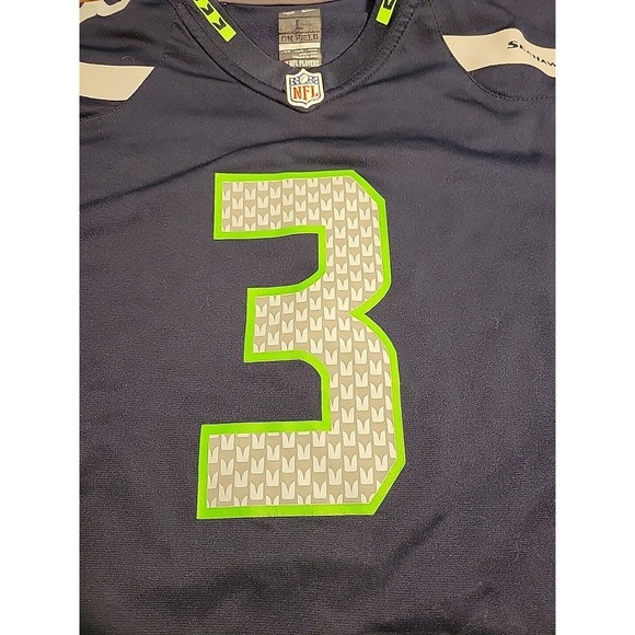 Nike Seattle Seahawks Russell Wilson #3 NFL Football Jersey Youth Size L 14-16 - Picture 8 of 13